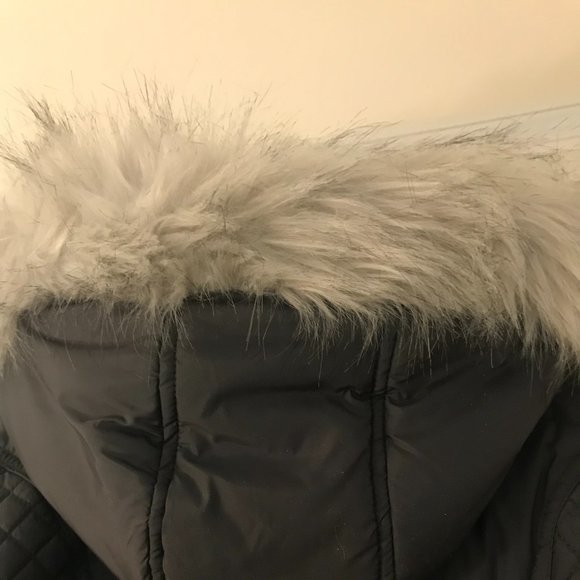 PUFFER DOWN COAT by Betsey Johnson in color steel gray in size M - Picture 5 of 5